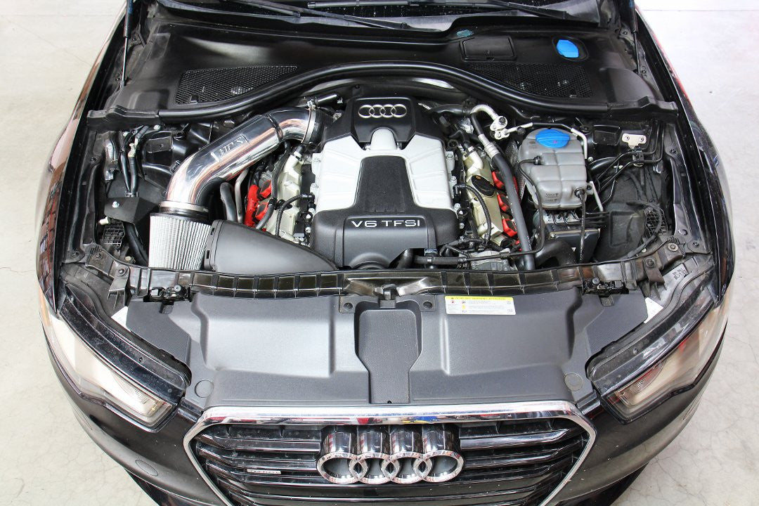 HPS Polish Short ram Air Intake Kit Audi A7 Quattro