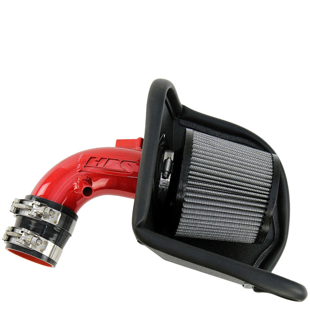 HPS Red Short ram Air Intake Kit Cool Short Ram High Flow Filter 827-700R