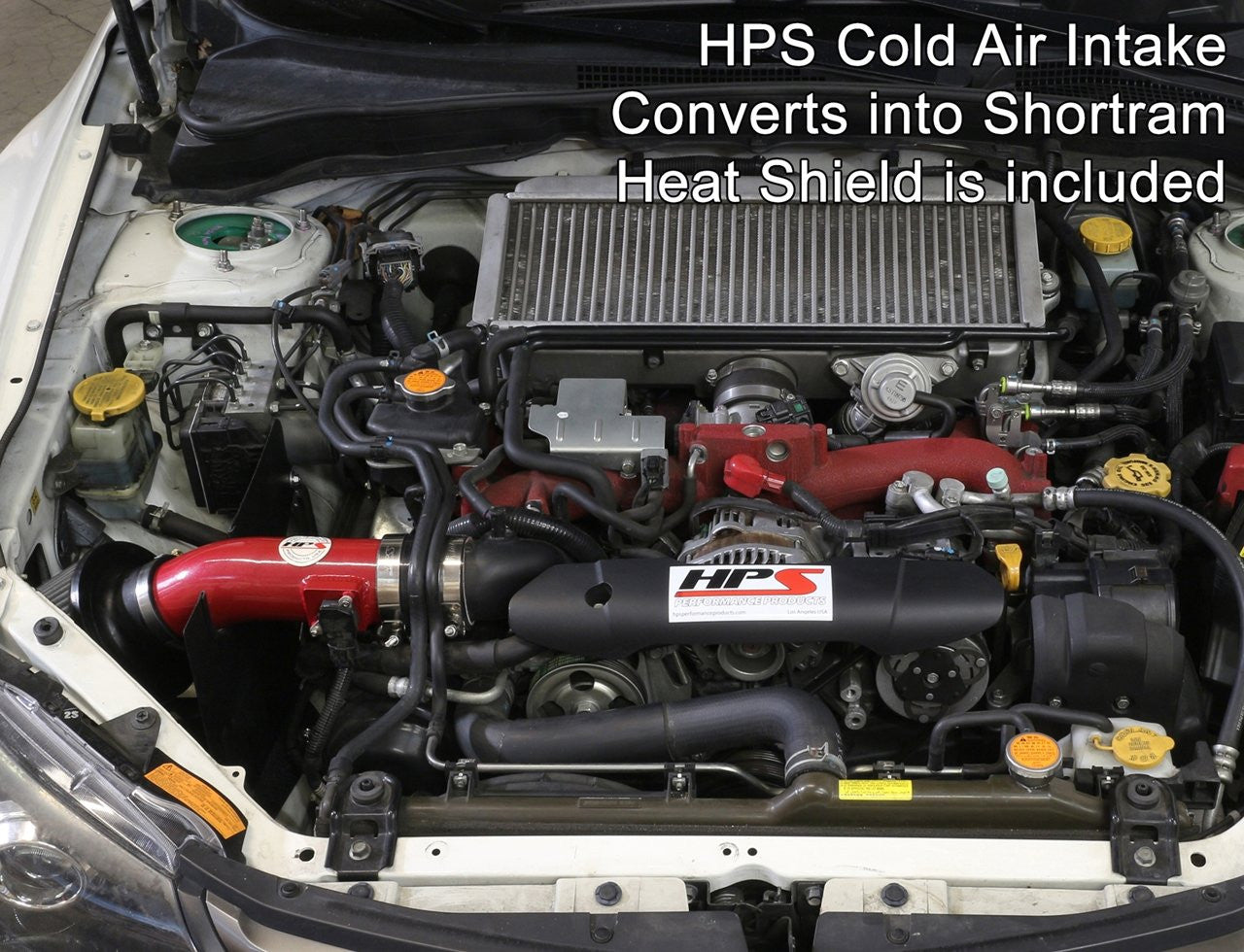 HSP 837-566R Red Cold Air Intake Converts to Short ram Intake