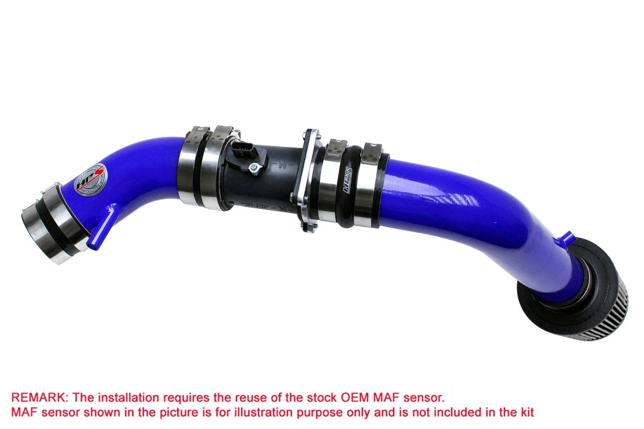 HPS Blue Cold Air Intake Kit Cool Long Ram CAI (Converts to Short ram) 837-570BL