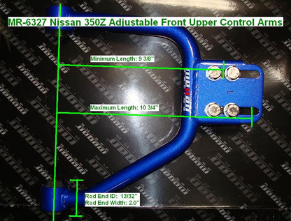 Megan Racing Nissan 350Z Adj. Front Up Control Arms MR-6327 Second Image