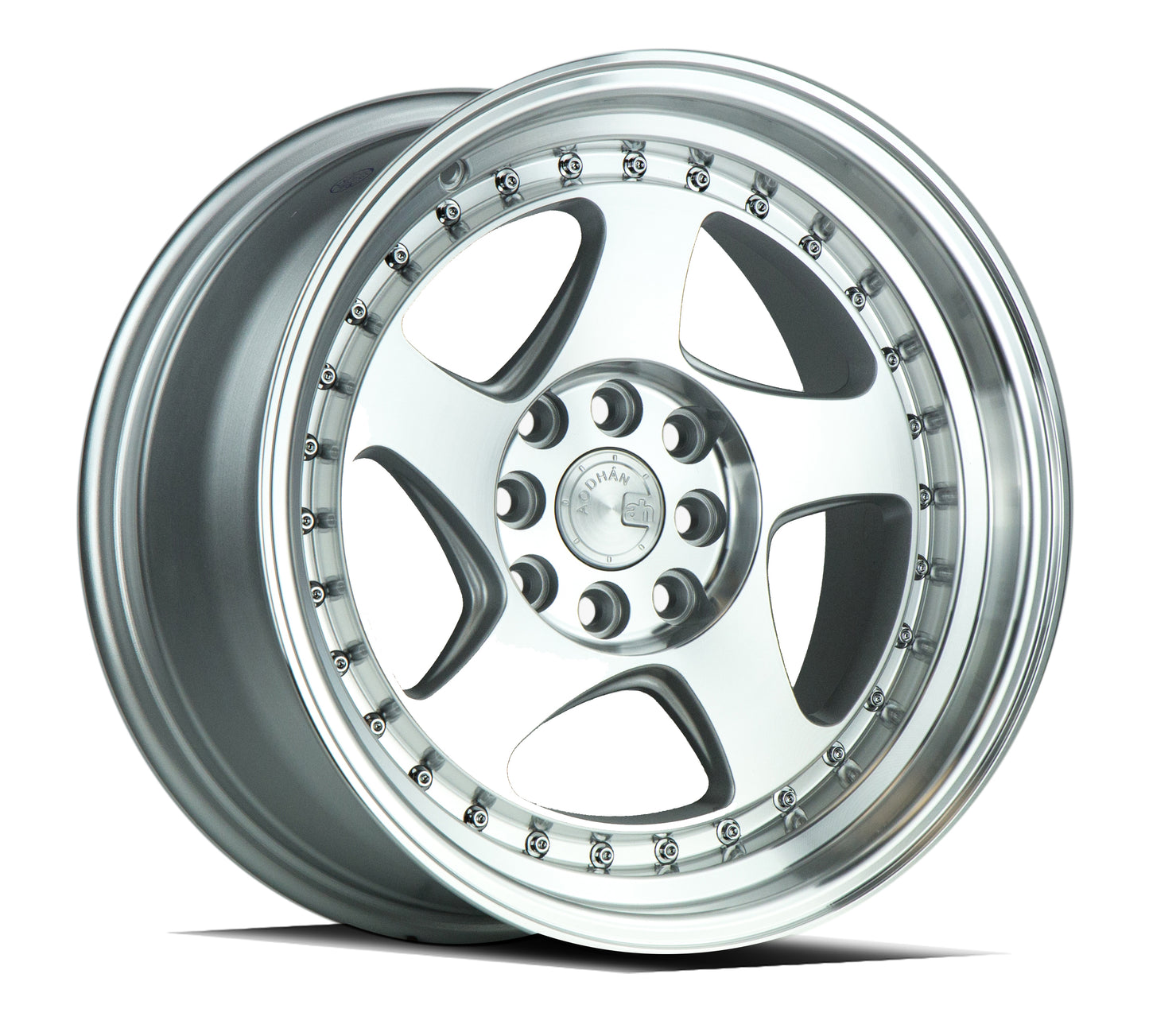 Aodhan AH01 16x8 wheel 4x100 4x114.3 Silver Machined Deep Dish Rim