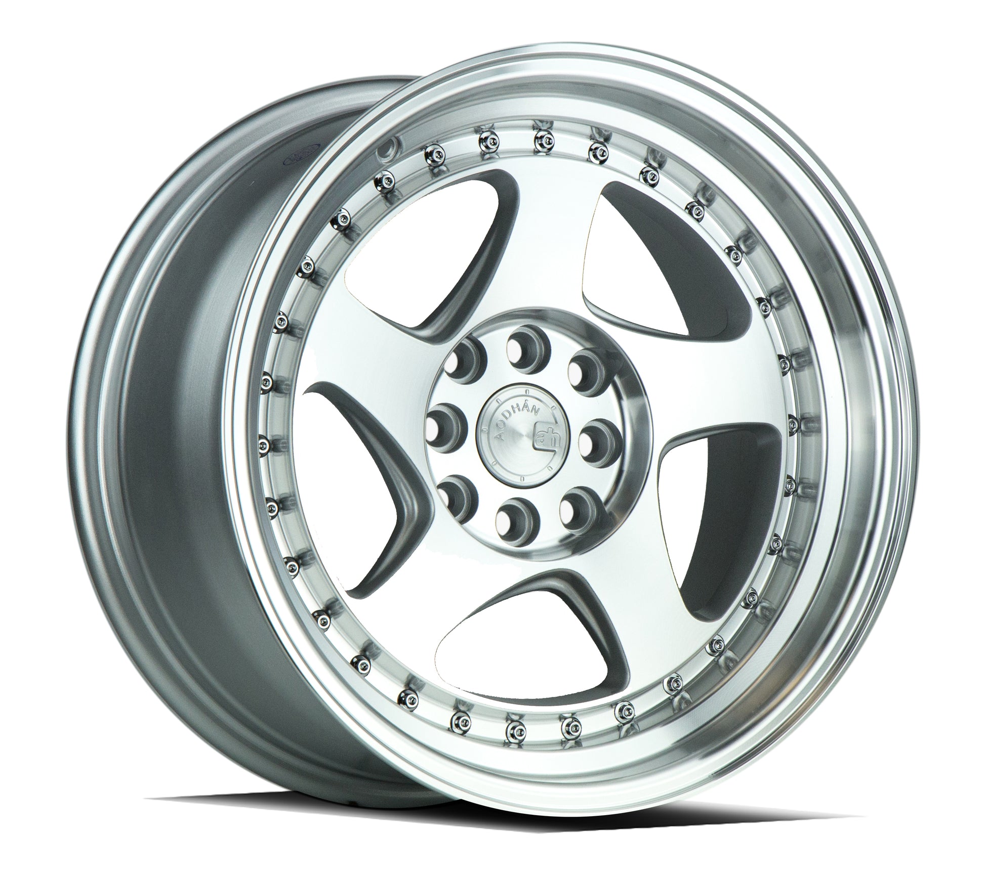 Aodhan AH01 16x8 wheel 4x100 4x114.3 Silver Machined Deep Dish Rim