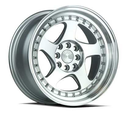 Aodhan AH01 16x8 wheel 4x100 4x114.3 Silver Machined Deep Dish Rim