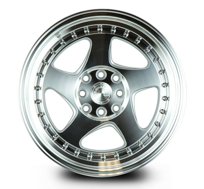 Aodhan AH01 17x9 big fat lip silver 5x114.3 5x100 wheel stance