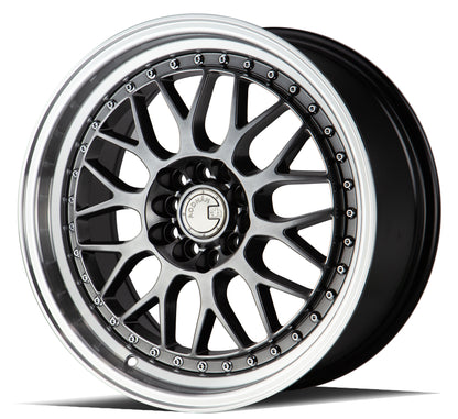 Aodhan AH02 17x8 Step Lip black 5x114.3 5x100 wheel Hellaflushed
