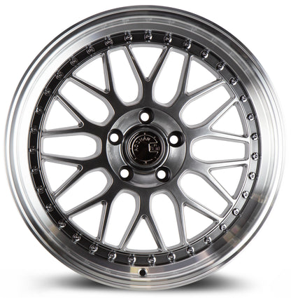 Aodhan AH02 18x8.5 big fat lip black 5x120 wheel ET35 stance