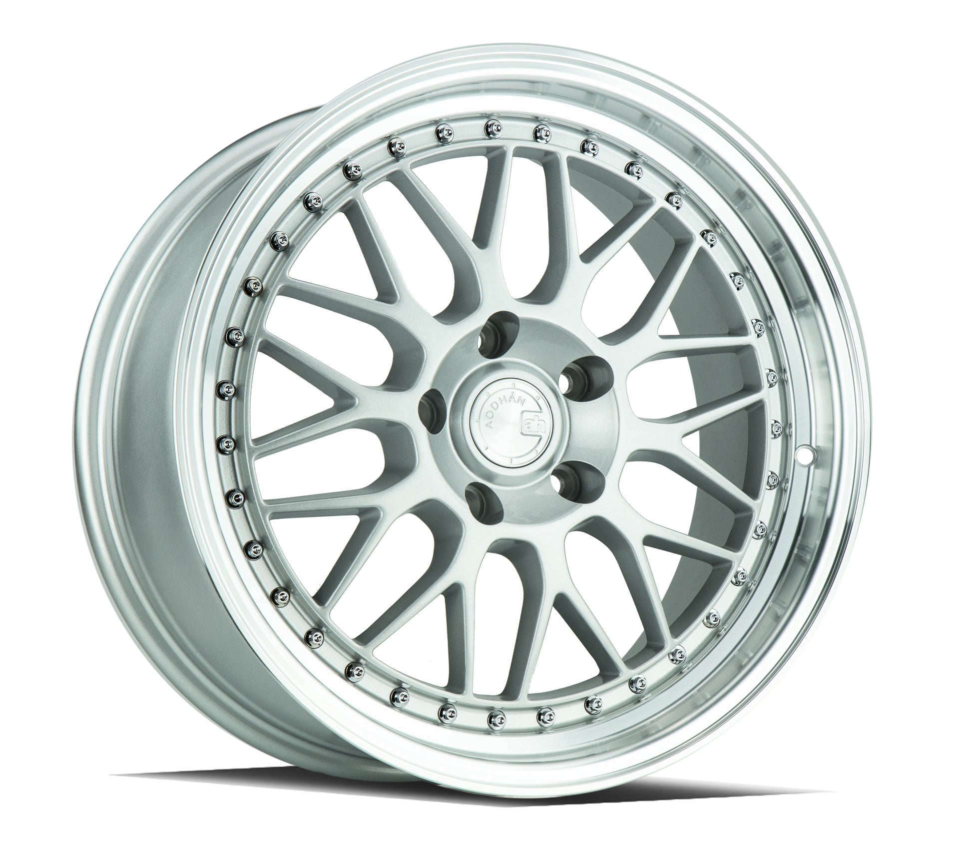 Aodhan AH02 18x8.5 wheel 5x114.3 Silver w/ Machined Lip Deep Dish Rim