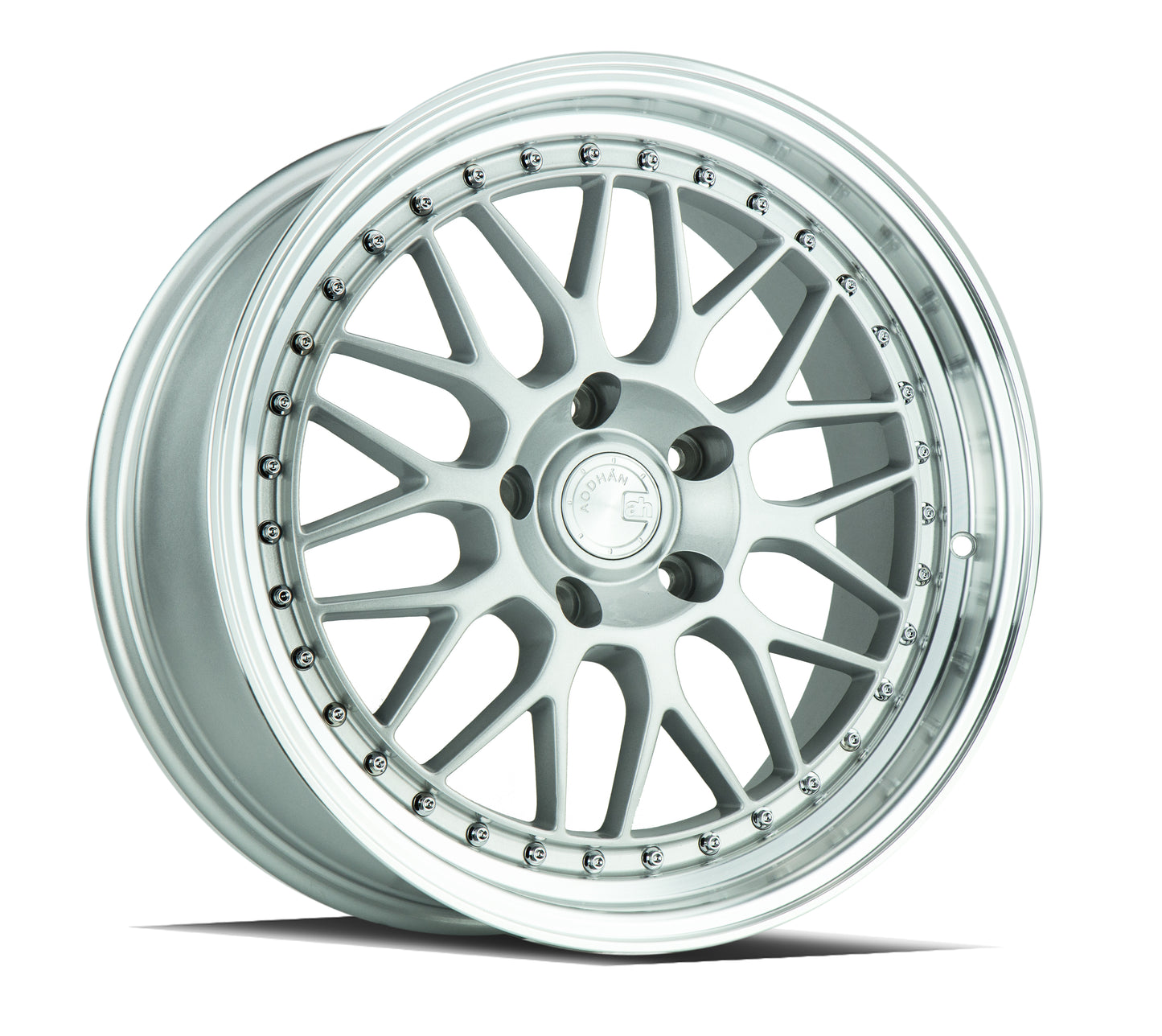 Aodhan AH02 18x8.5 wheel 5x120 Silver w/ Machined Lip Deep Dish Rim