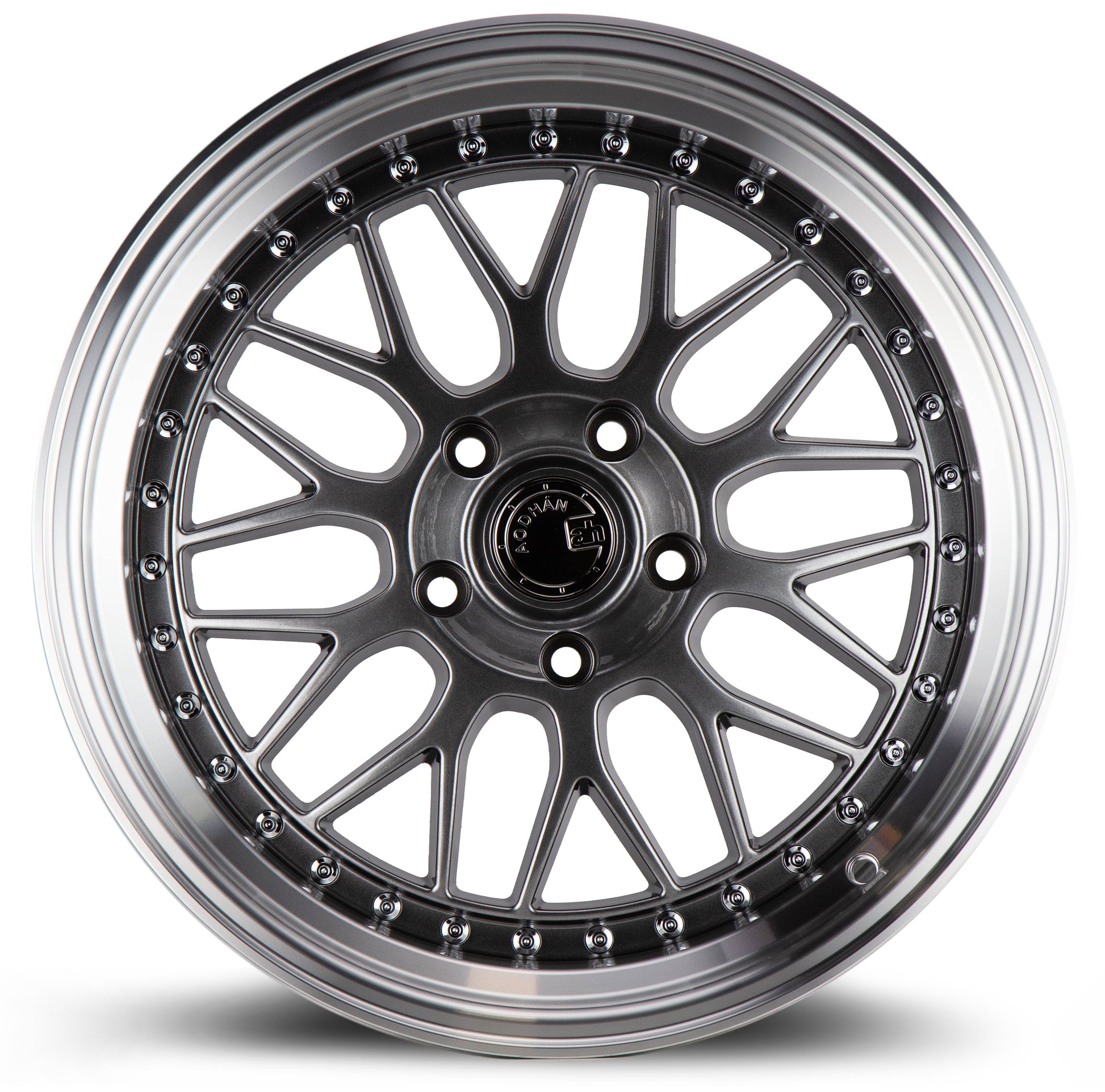 Aodhan AH02 18x9.5 big fat lip black 5x100 wheel ET35 stance