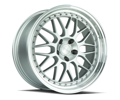 Aodhan AH02 18x9.5 wheel 5x100 Silver w/ Machined Lip Deep Dish Rim