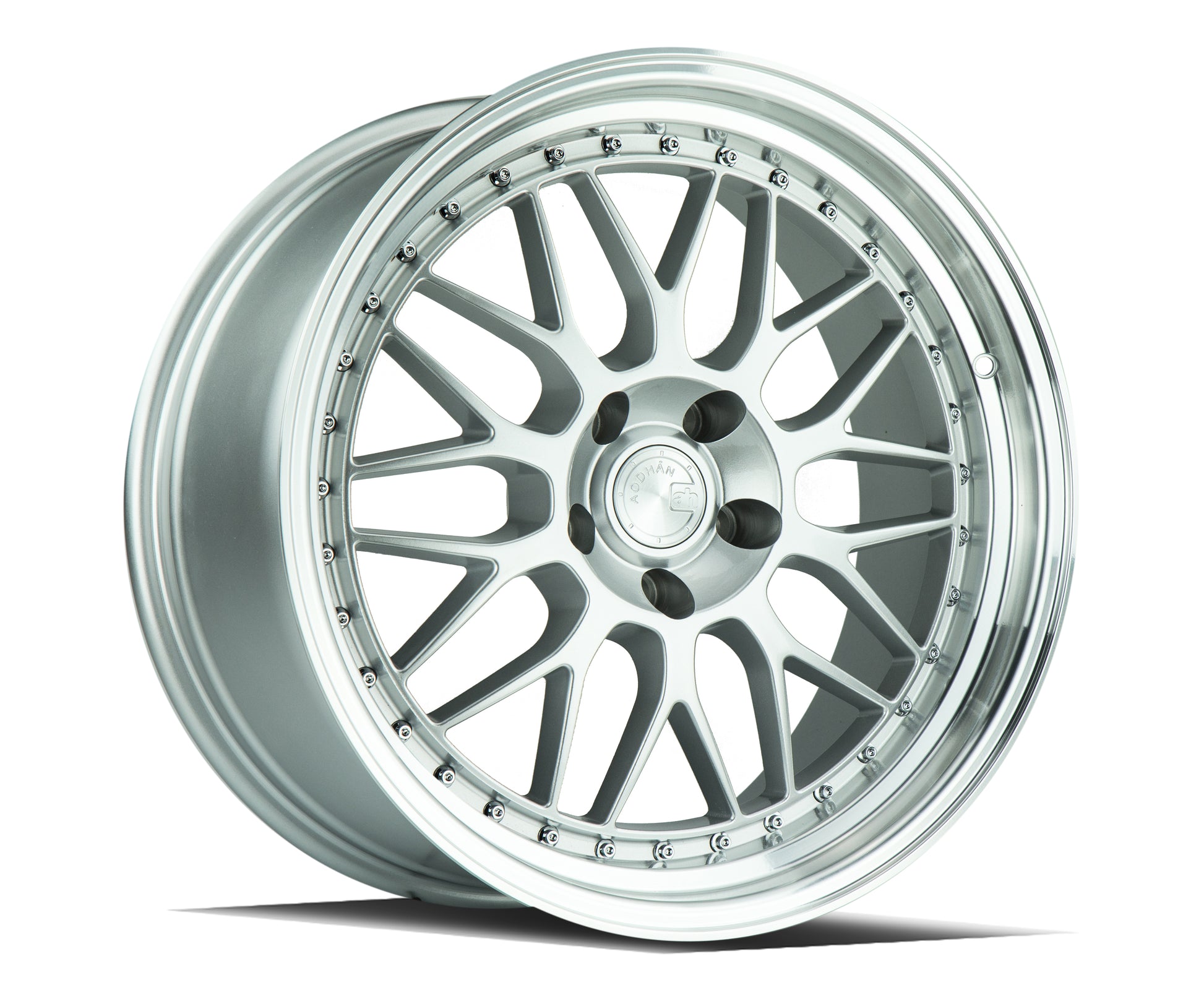 Aodhan AH02 18x9.5 wheel 5x120 Silver w/ Machined Lip Deep Dish Rim