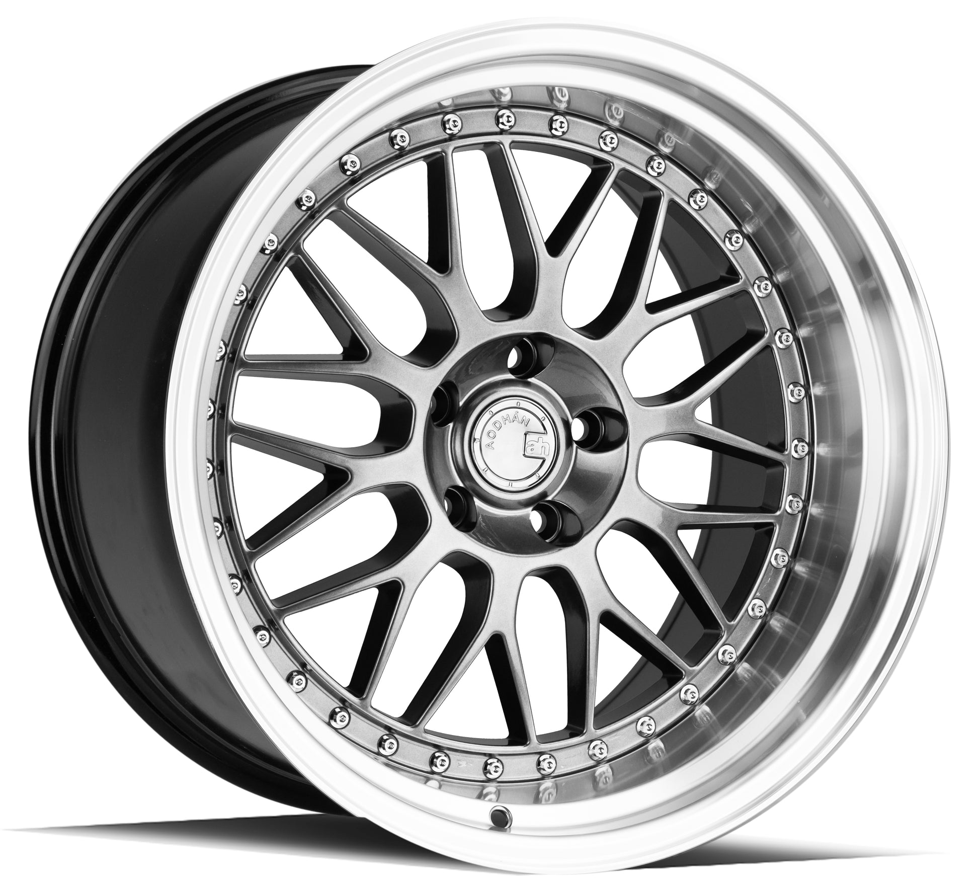 Aodhan AH02 19x11 wheel 5x114.3 Black w/ Machined Lip Deep Dish Rim