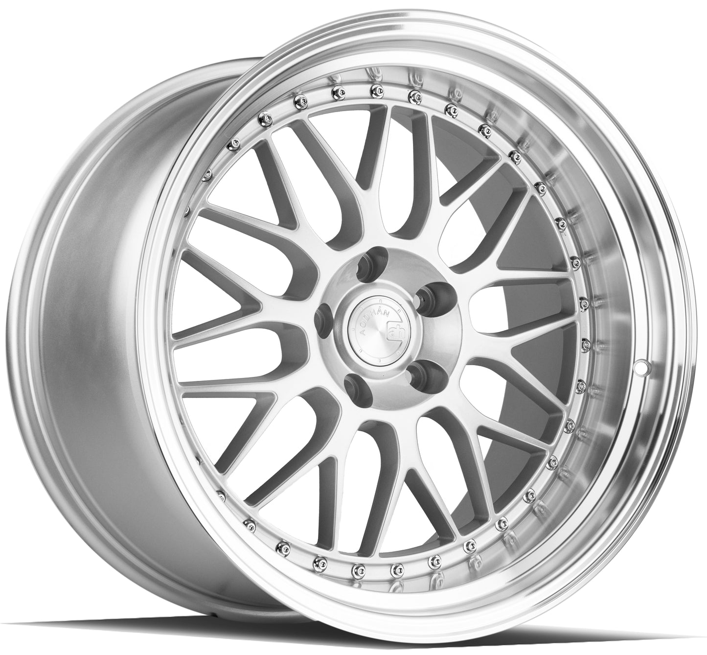 Aodhan AH02 19x11 wheel 5x114.3 Silver w/ Machined Lip Deep Dish Rim