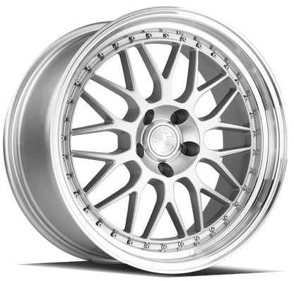 Aodhan AH02 19x8.5 wheel 5x112 Silver w/ Machined Lip Deep Dish Rim