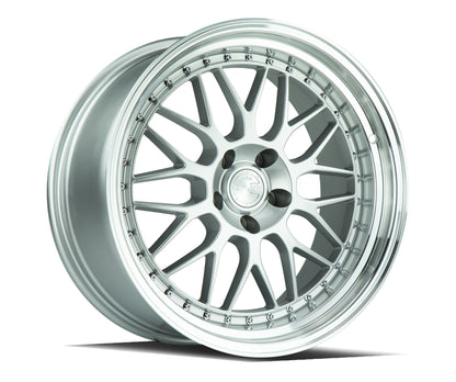 Aodhan AH02 19x9.5 wheel 5x112 Silver w/ Machined Lip Deep Dish Rim