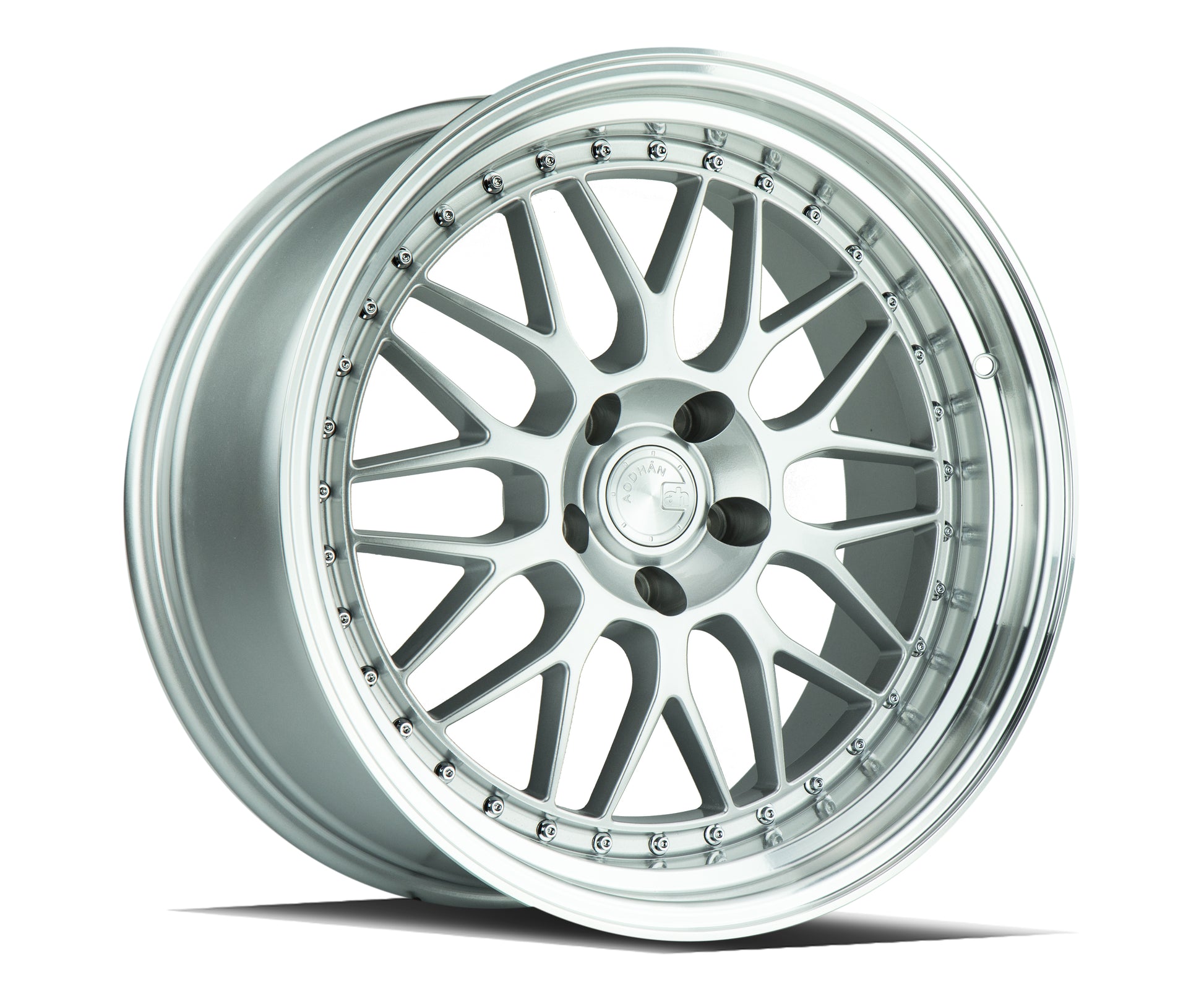 Aodhan AH02 19x9.5 wheel 5x120 Silver w/ Machined Lip Deep Dish Rim
