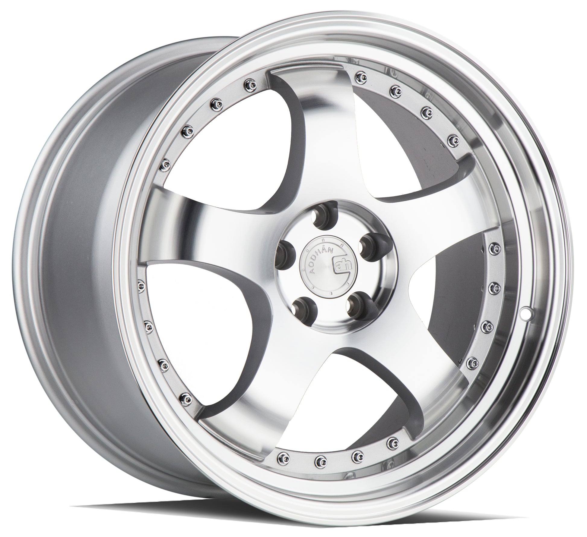 Aodhan AH03 18x9.5 wheel 5x100 Silver Machined Face Step Lip Rim