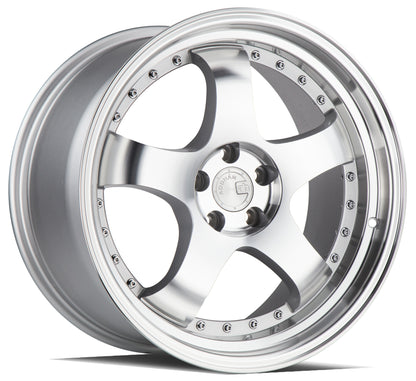 Aodhan AH03 18x9.5 wheel 5x100 Silver Machined Face Step Lip Rim