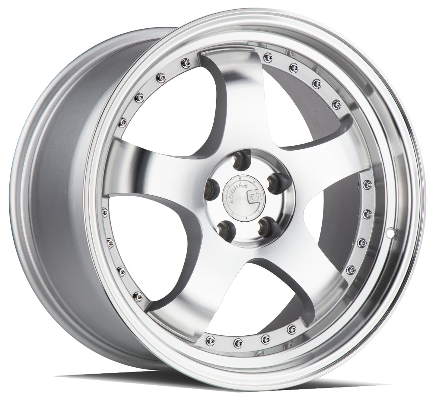 Aodhan AH03 18x9.5 wheel 5x114.3 Silver Machined Face Step Lip Rim