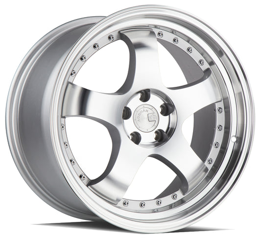 Aodhan AH03 18x9.5 wheel 5x114.3 Silver Machined Face Step Lip Rim