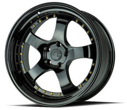 Aodhan AH03 19x11 rim Step Lip black 5X4.5 wheel ET22 Hellaflushed