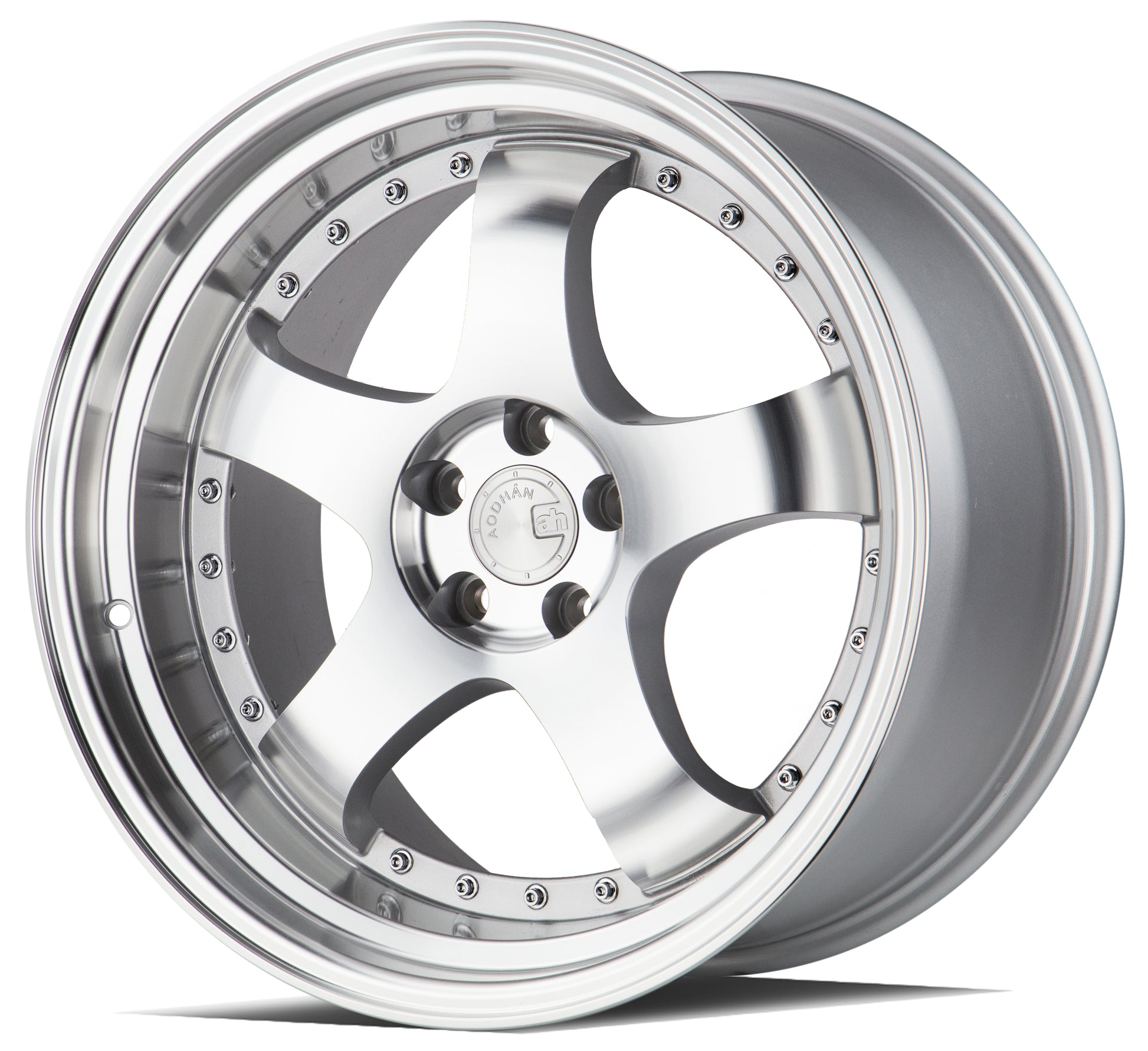 Aodhan AH04 15x8 Dish Lip rim silver 4x100/114 wheel Hellaflushed