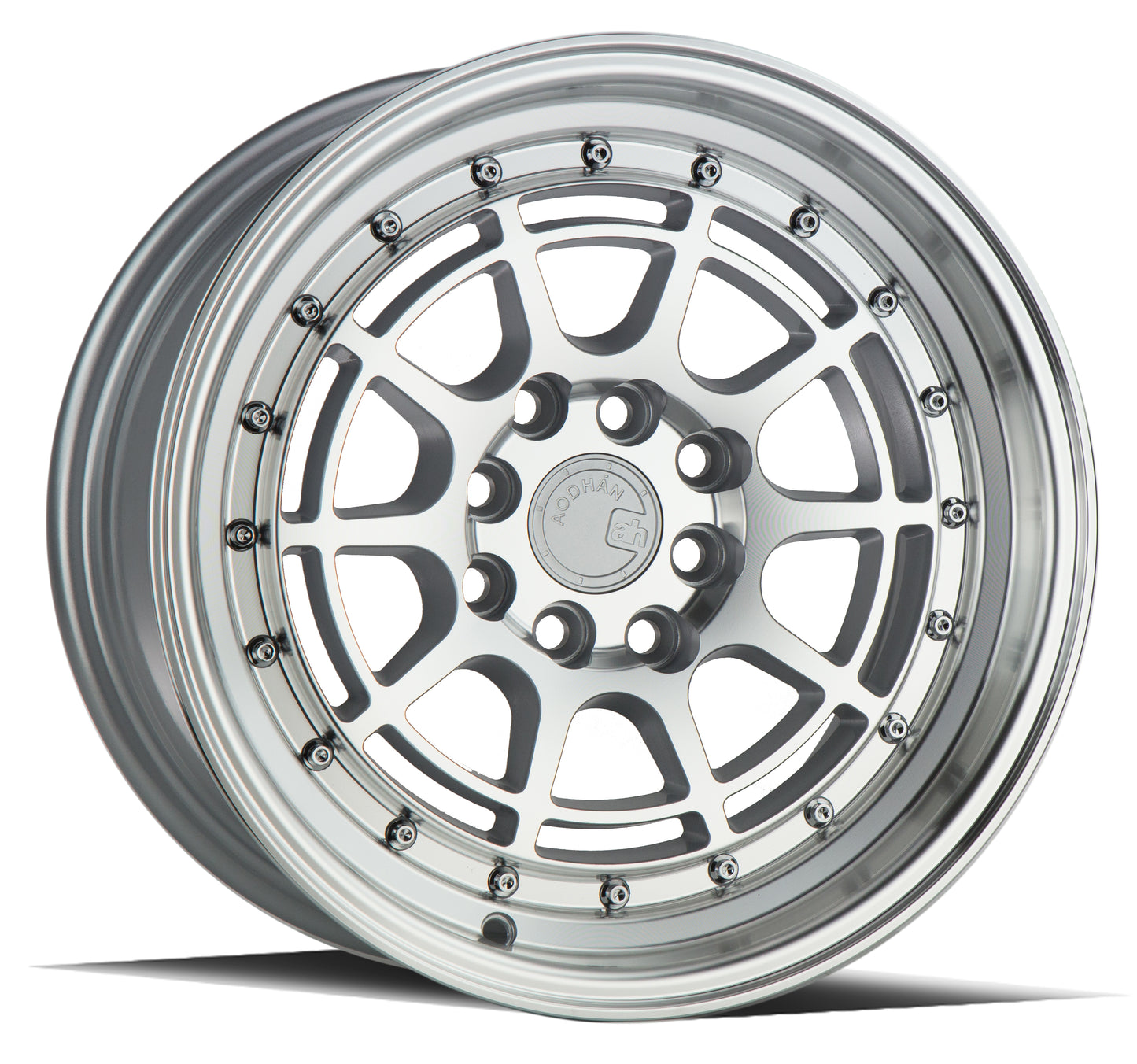 Aodhan AH04 15x8 wheel 4x100/114ET20 Silver Machined Face Deep Dish Lip Rim