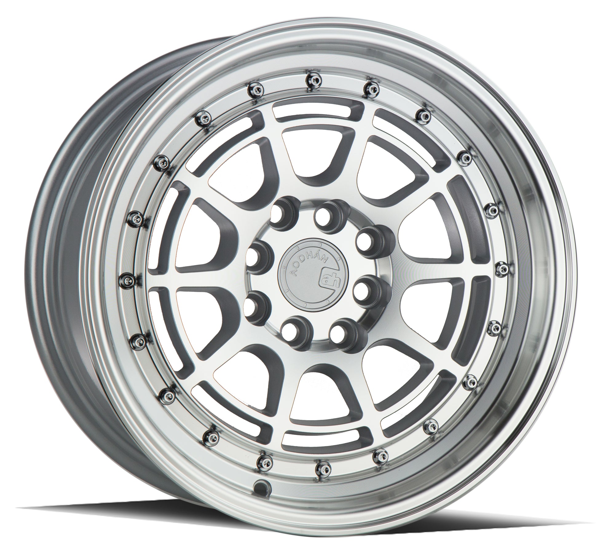Aodhan AH04 15x8 wheel 4x100/114ET20 Silver Machined Face Deep Dish Lip Rim