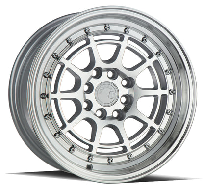 Aodhan AH04 15x8 wheel 4x100/114ET20 Silver Machined Face Deep Dish Lip Rim