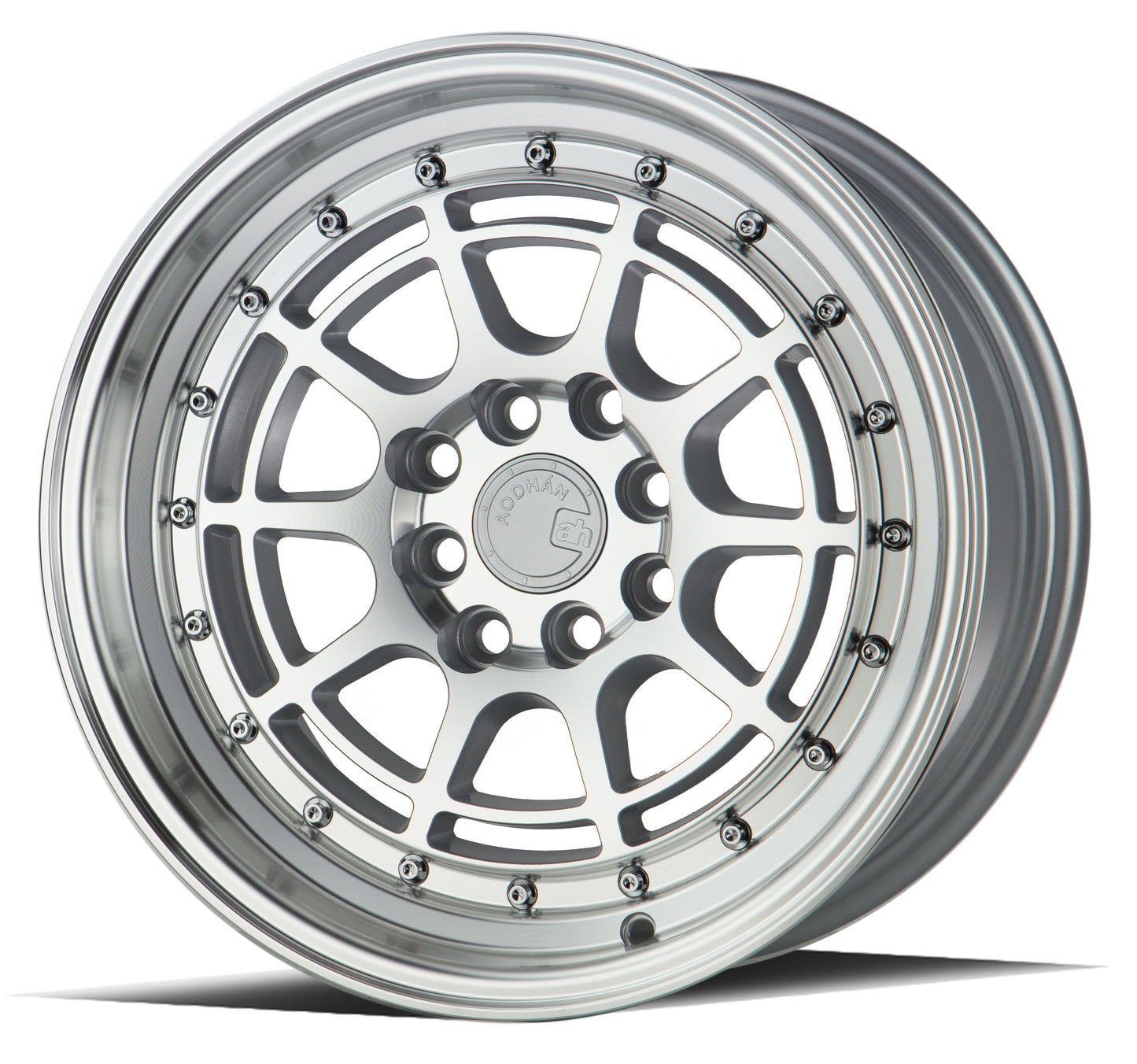 Aodhan AH04 16x8 Dish Lip rim silver 4x100/114 wheel Hellaflushed