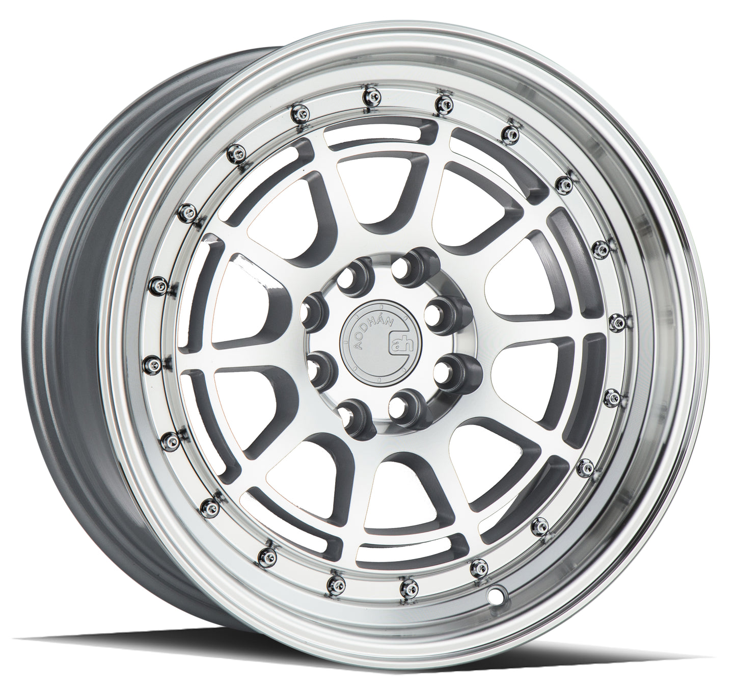 Aodhan AH04 16x8 wheel 4x100/114ET15 Silver Machined Face Deep Dish Lip Rim