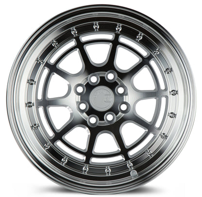 Aodhan AH04 17x9 Dish Lip silver 5x100/114.3 wheel stance