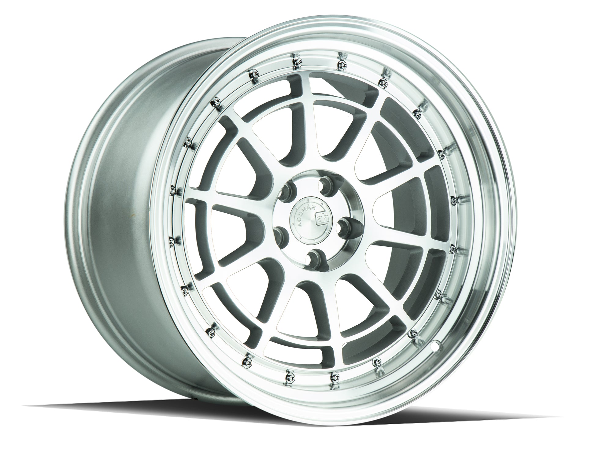 Aodhan AH04 18x9.5 wheel 5x114.3ET30 Silver Machined Face Deep Dish Lip Rim