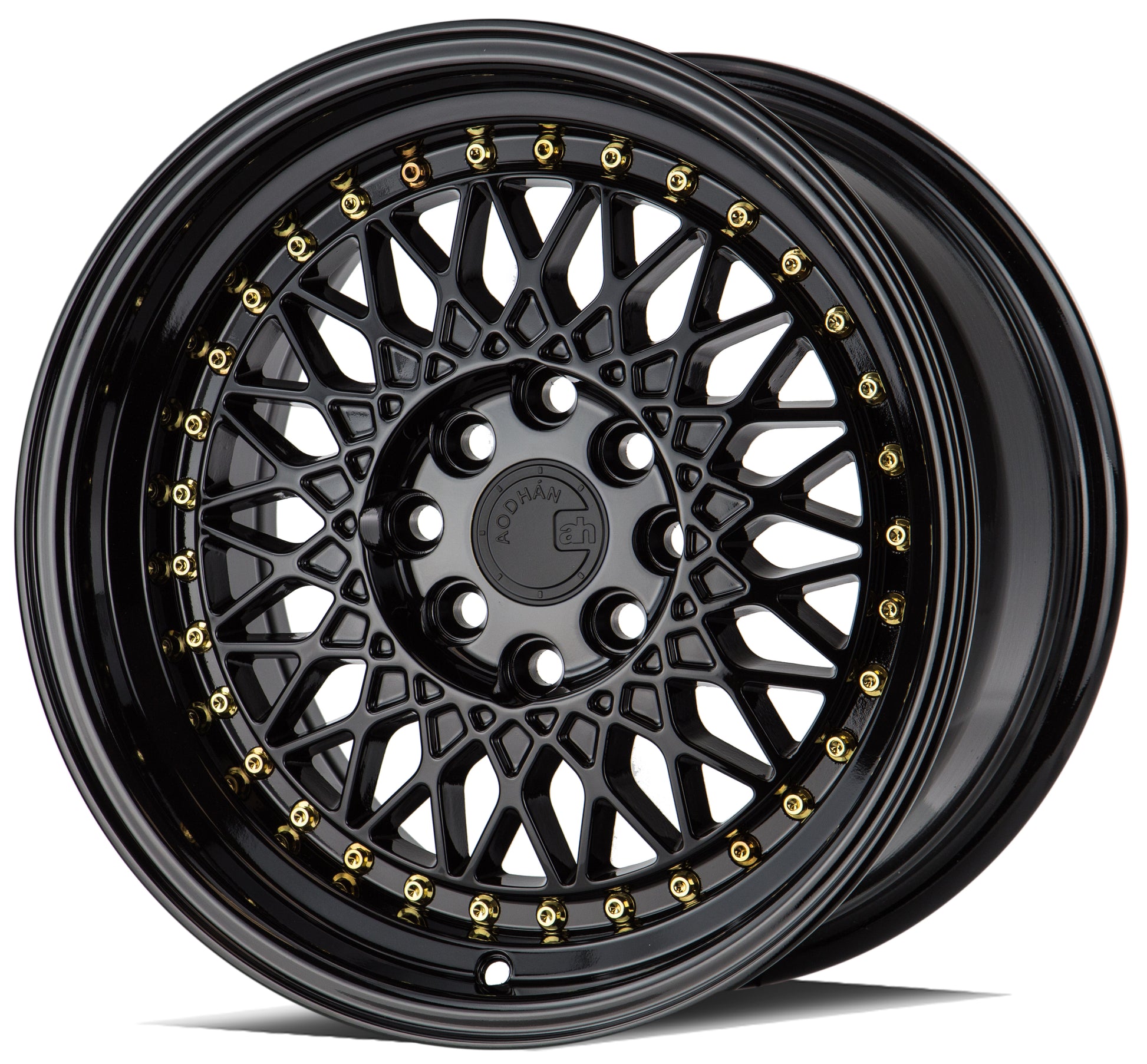 Aodhan AH05 16x8 wheel 4x100 4x114.3  Black miata mesh JDM Rim