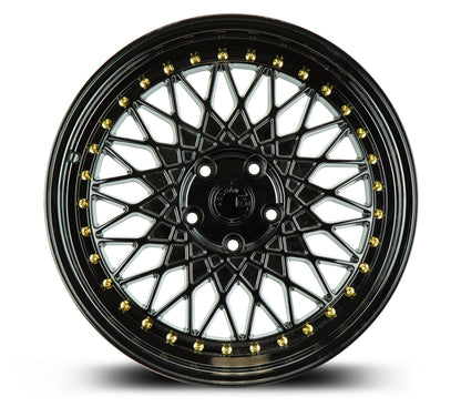Aodhan AH05 18x8.5 wheel 5x4.5  Black old school mesh Rim