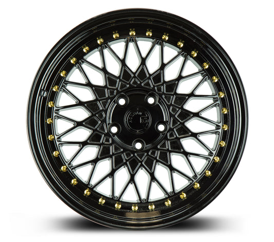 Aodhan AH05 18x8.5 wheel 5x4.5  Black old school mesh Rim