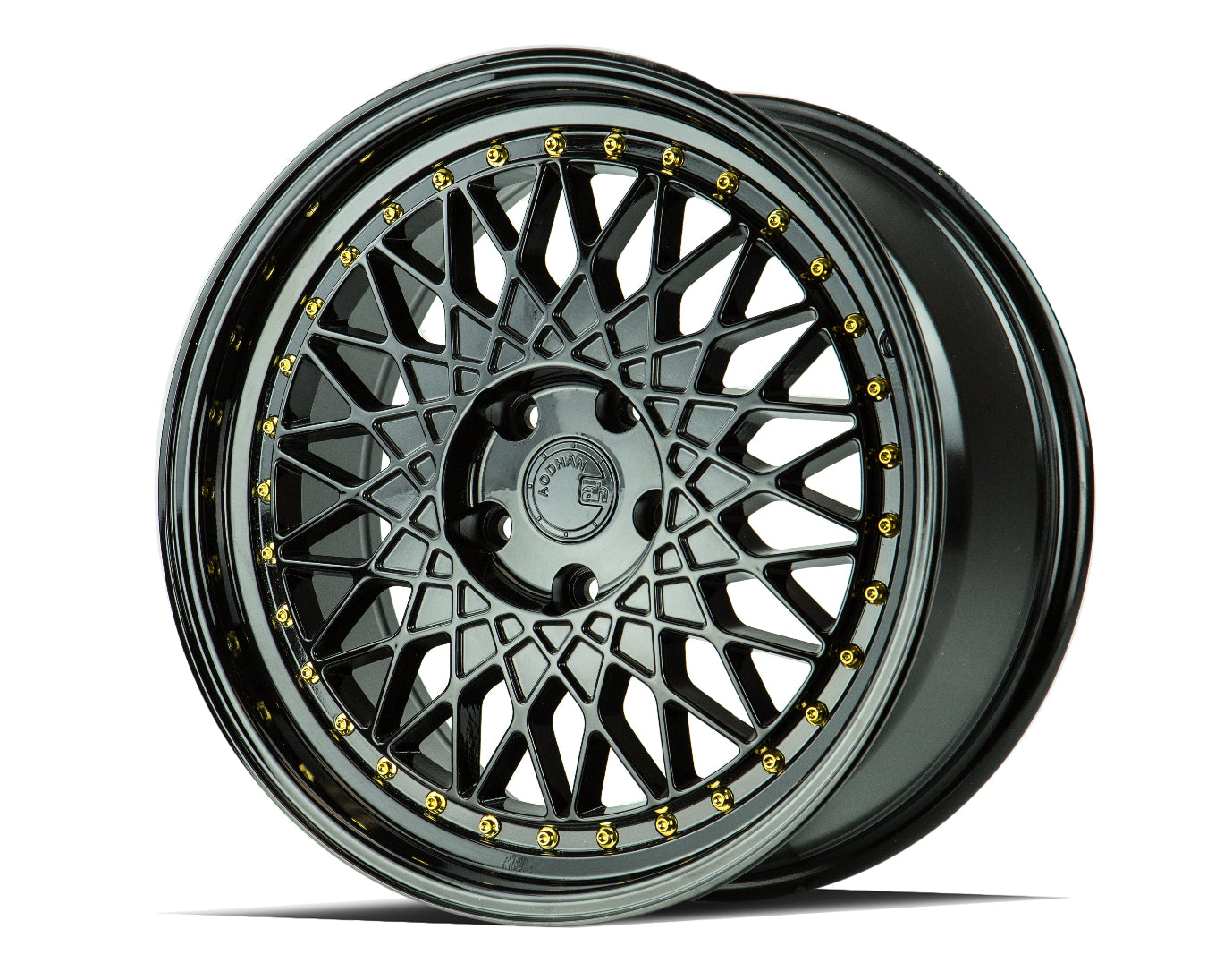 Aodhan AH05 18x8.5 wheel 5x4.5  Black old school mesh Hellaflushed Rim