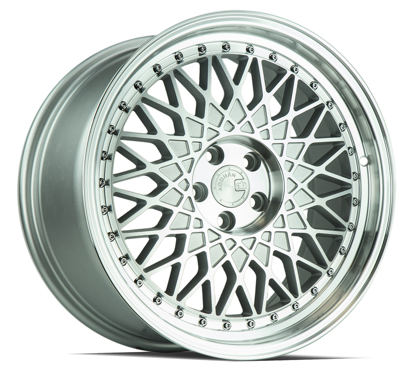 Aodhan AH05 18x8.5 wheel 5x114.3 Silver Machined Face old school mesh Rim
