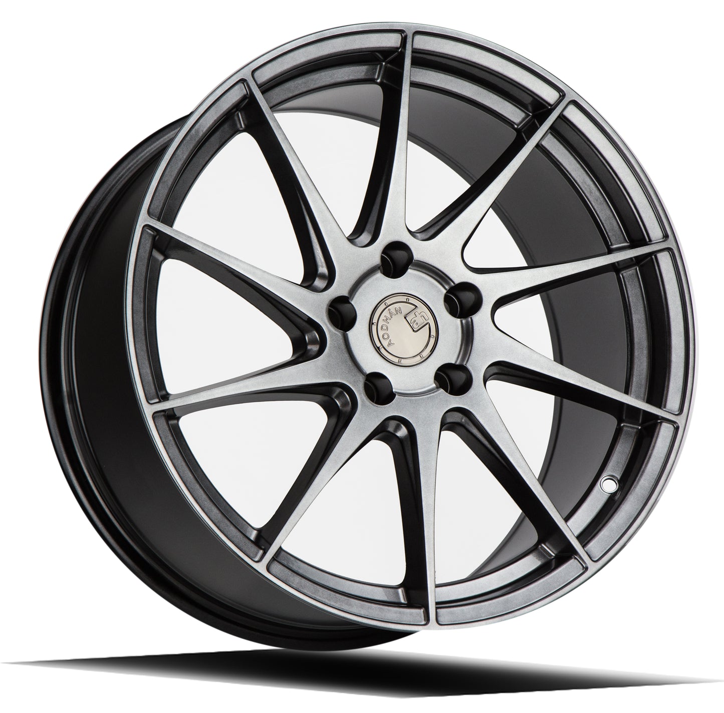 Aodhan AH09 18x8.5 directional black 5x108 wheel ET35 stance