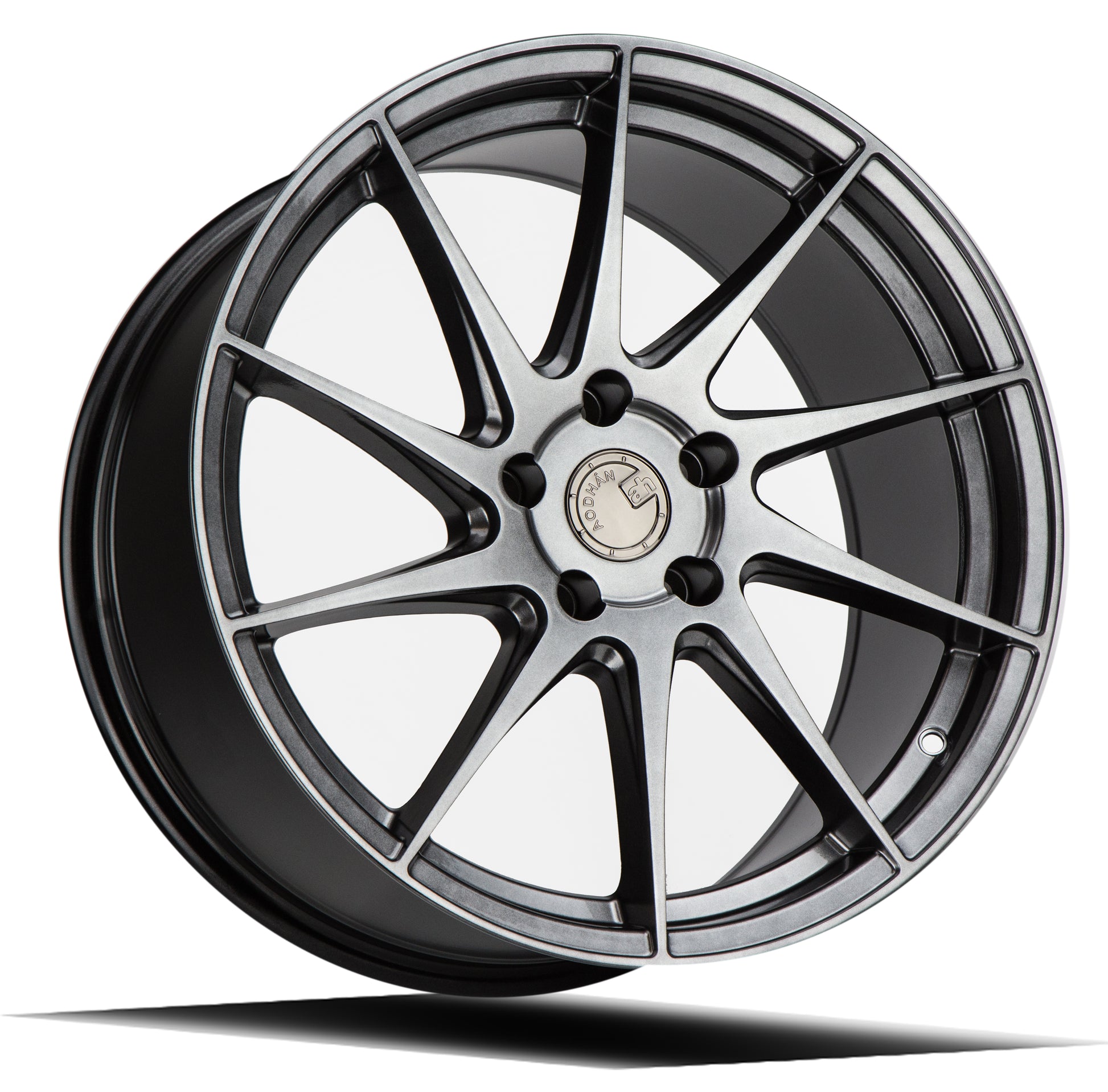 Aodhan AH09 18x8.5 directional black 5x108 wheel ET35 stance
