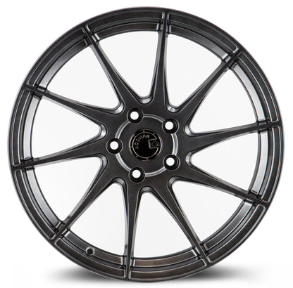 Aodhan AH09 18x8.5 directional black 5x114.3 wheel ET35 stance