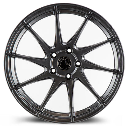 Aodhan AH09 18x8.5 rim directional black 5x11 rim2 wheel ET35 Hellaflushed