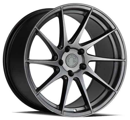 Aodhan AH09 18x9.5 wheel 5x114.3 Hyper Black Concave directional DS Rim