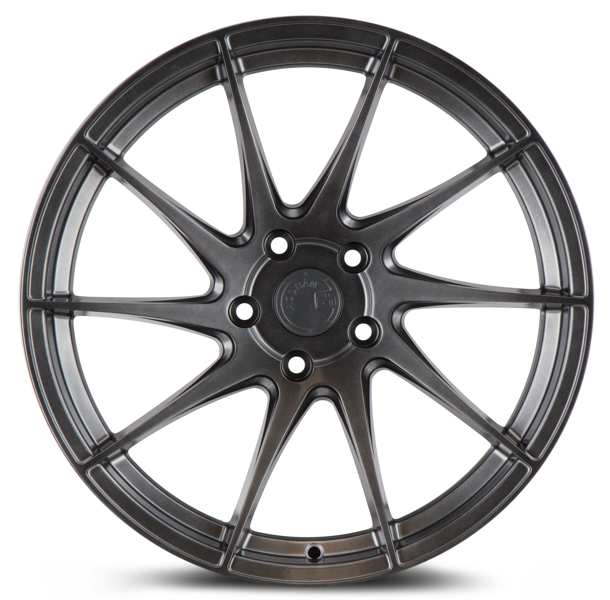 Aodhan AH09 18x9.5 directional black 5x112 wheel ET35 stance