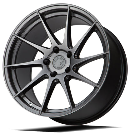 Aodhan AH09 18x9.5 rim directional black 5x11 rim2 wheel ET35 Hellaflushed
