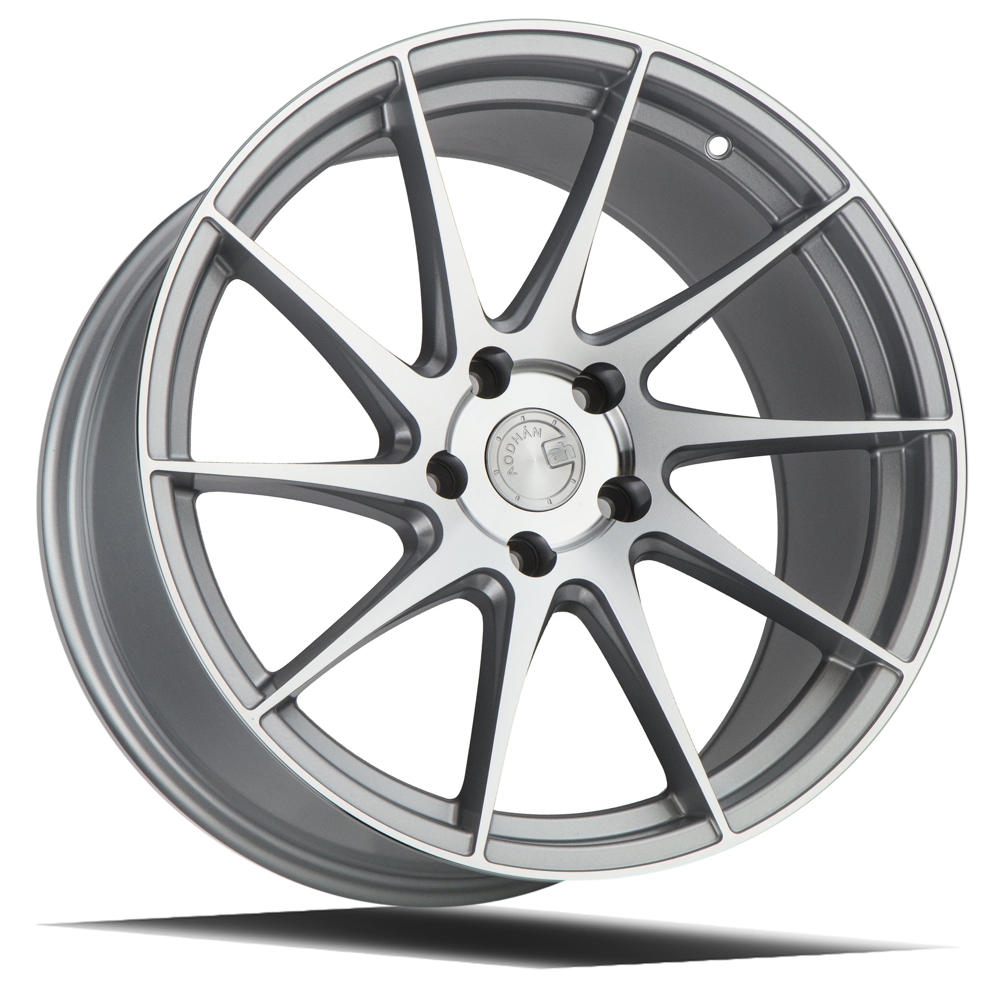 Aodhan AH09 18x9.5 rim directional silver 5X4.5 wheel ET35 Hellaflushed