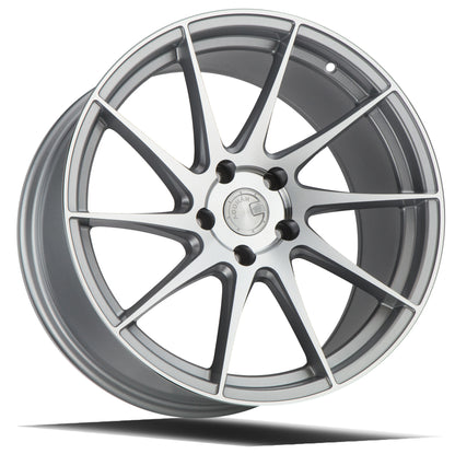 Aodhan AH09 18x9.5 rim directional silver 5X4.5 wheel ET35 Hellaflushed