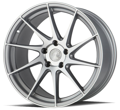 Aodhan AH09 18x9.5 wheel 5x100 Silver Machined Concave directional PS Rim