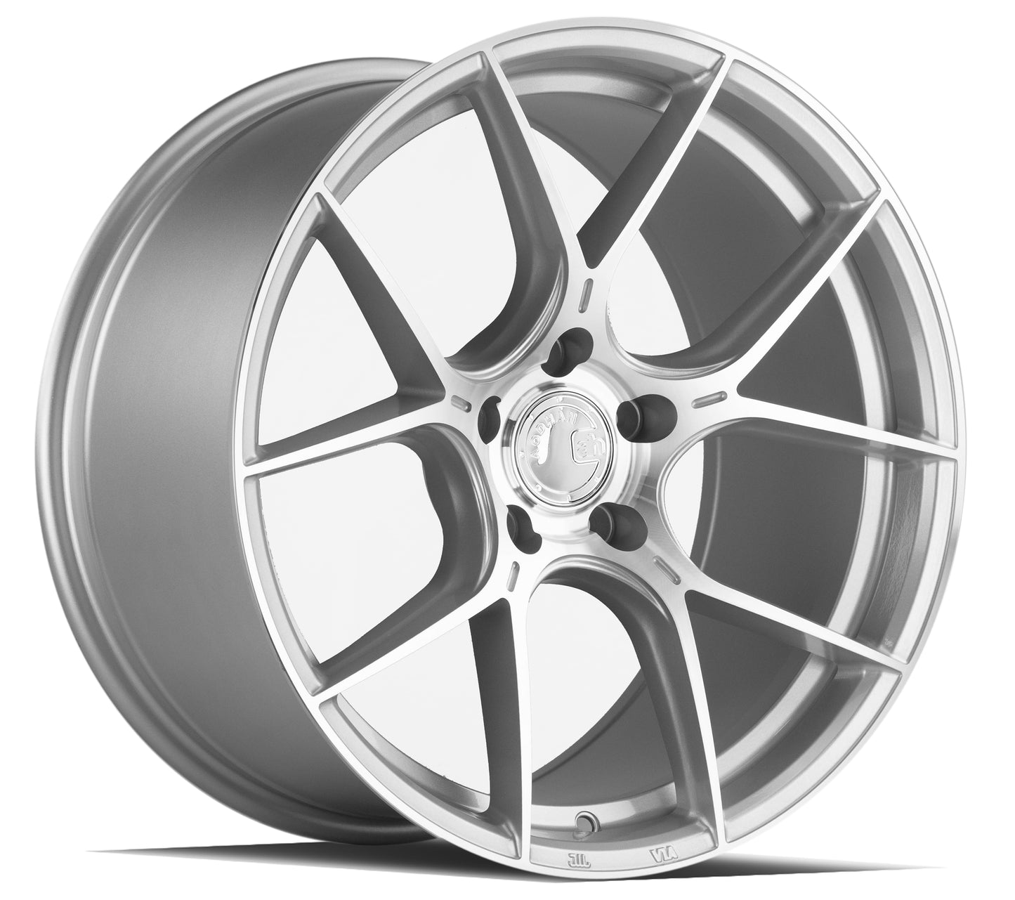 Aodhan AH-11 19x9.5 wheel 5x112 Silver Machined Concave 5 spoke Rim